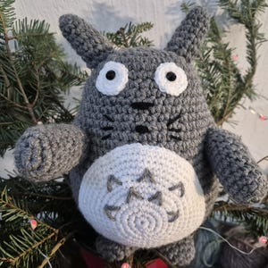 Handgjord Totoro Virkad Amigurumi Gosedjur - Studio Ghibli bild 1