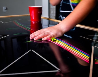 Pink Floyd Dark Side of the Moon LED Touch Table – Limited Edition Handmade CNC Light-Up Table (Only 1 for sale so far)