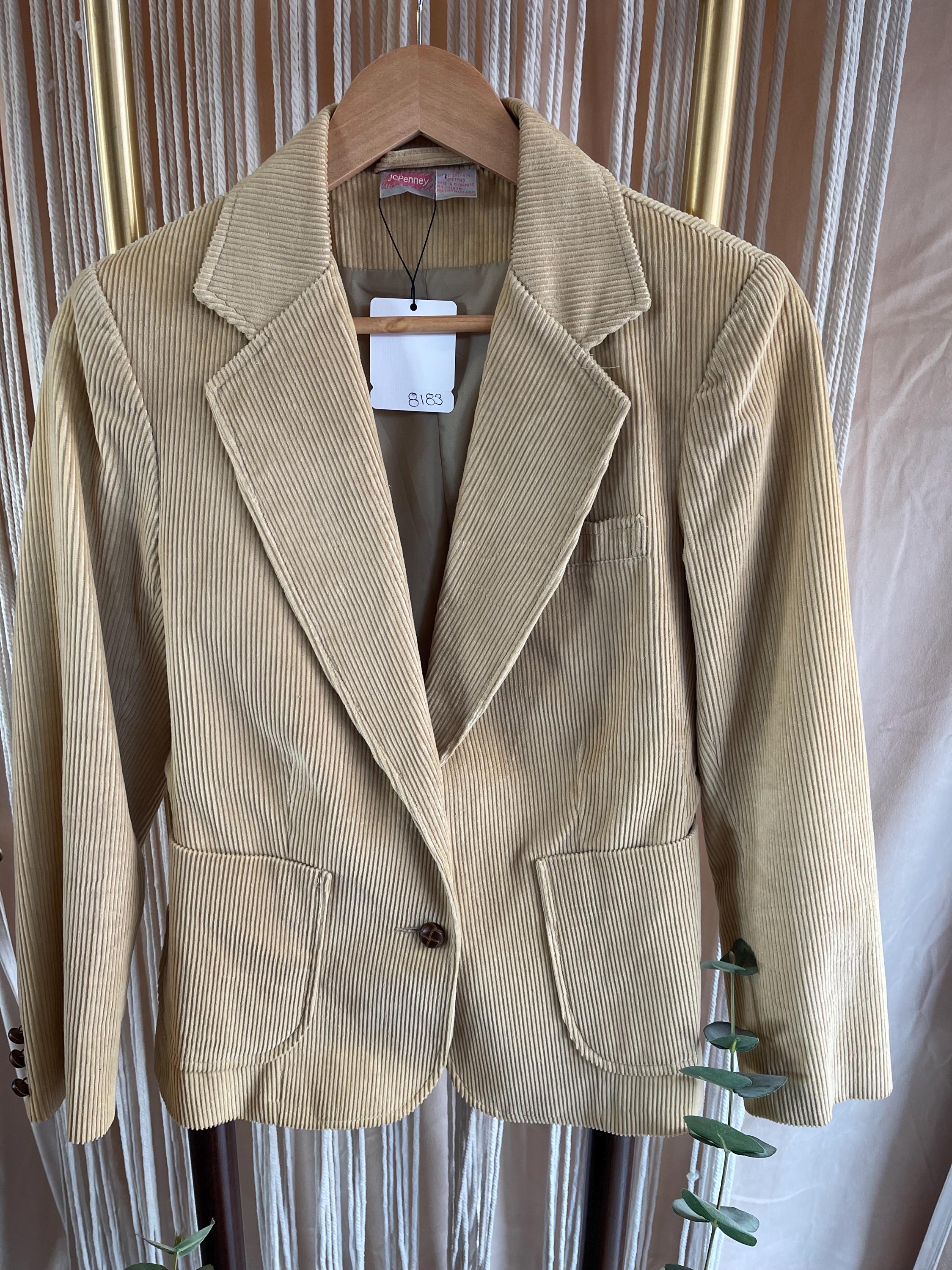 JCPenney, Vintage 70s JCPenney Corduroy Blazer Jacket size Petite Small PS