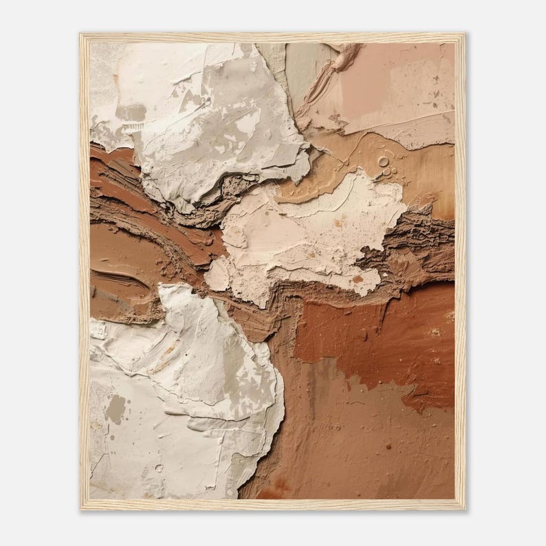 Neutral Abstract Textured Wall Art Print – Modern Minimalist Decor for ...