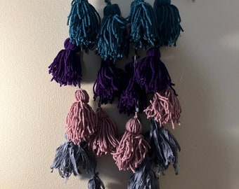 Boho chic tassel wall hanging