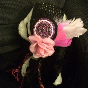 Pink mediallion headpiece