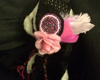 Pink mediallion headpiece