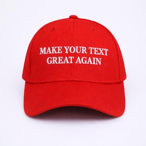 Custom Make Your text Great Again Hat, Funny Maga Embroidered Dad Hat,