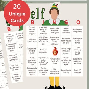 Elf Bingo | Multiple Layouts and White Background Included (Digital Download)