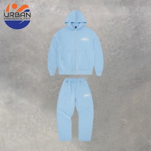 CRTZ Inspired Tracksuit Set | Men’s Zip Hoodie & Joggers | Urban Fashion Outfit | Fleece Tracksuit