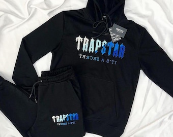 Unisex Black Trap Stern Trainingsanzug set Kapuze und Hose