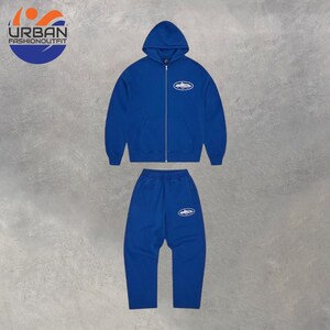 CRTZ Inspired Tracksuit Set | Men’s Zip Hoodie & Joggers | Urban Fashion Outfit | Fleece Tracksuit