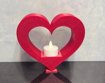 Heart Candle Holder | LED Tealight Home Decor