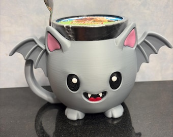 Bat Ice Cream Pint Holder | Cute Halloween Ice Cream Holder | Spooky Bat Ice Cream Cozy | Halloween Gift