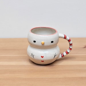 Snowman Mugs | Handmade pottery Mugs | Handmade Christmas Gift | Coffee Lovers | Handcrafted Mugs