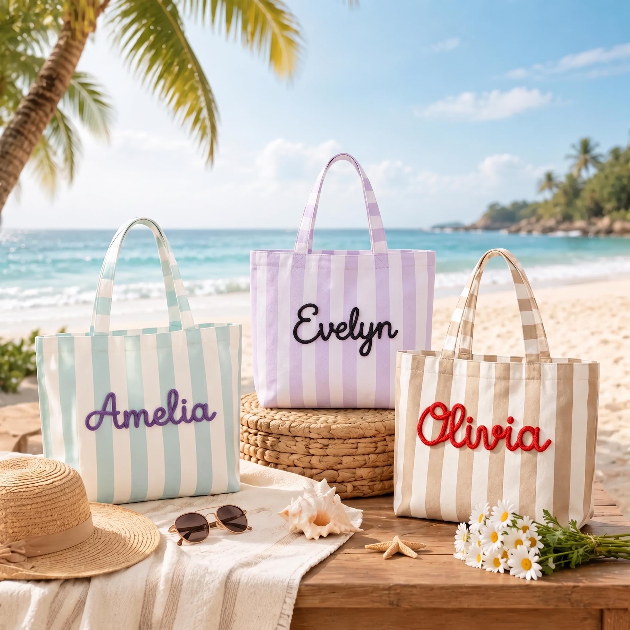 Striped Tote Bulk - Etsy