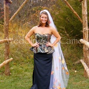 CAMO top and skirt LONG dress with strapless top