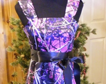 MUDDY GIRL CAMO Dress flower girl dress in Satin with sash main image 0
