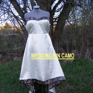 CAMO dress+high low hemline+corset back+camo and solid color options
