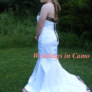 CAMO wedding dress Corset Back CHOOSE your colors