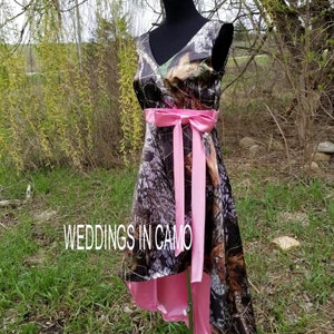 CAMO high low dress hemlinecorset backcamo and solid color options image 1