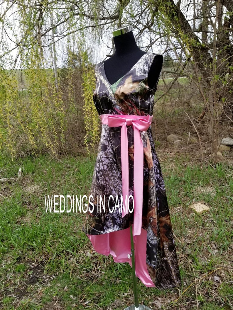 CAMO high low dress hemlinecorset backcamo and solid color options image 1