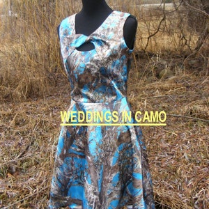 SHORT CAMO dress+ Bridesmaid Sleeveless+GREAT for plus sizes Available in fourteen colors