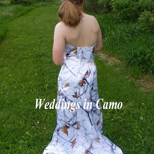 CAMO wedding dress+Corset back+Fit and flare