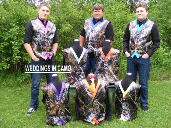 CAMO VEST to Match Your BRIDESMAID Dresses Pick Your Trim Color