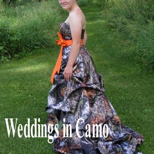 CAMO dress with pickups CORSET back wedding dress