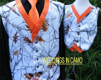 Chaleco CAMO a juego para NIÑOS con ribete de color Todos los COLORES Hecho a medida