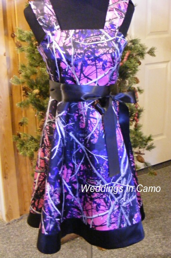Purple Camo Flower Girl Dress