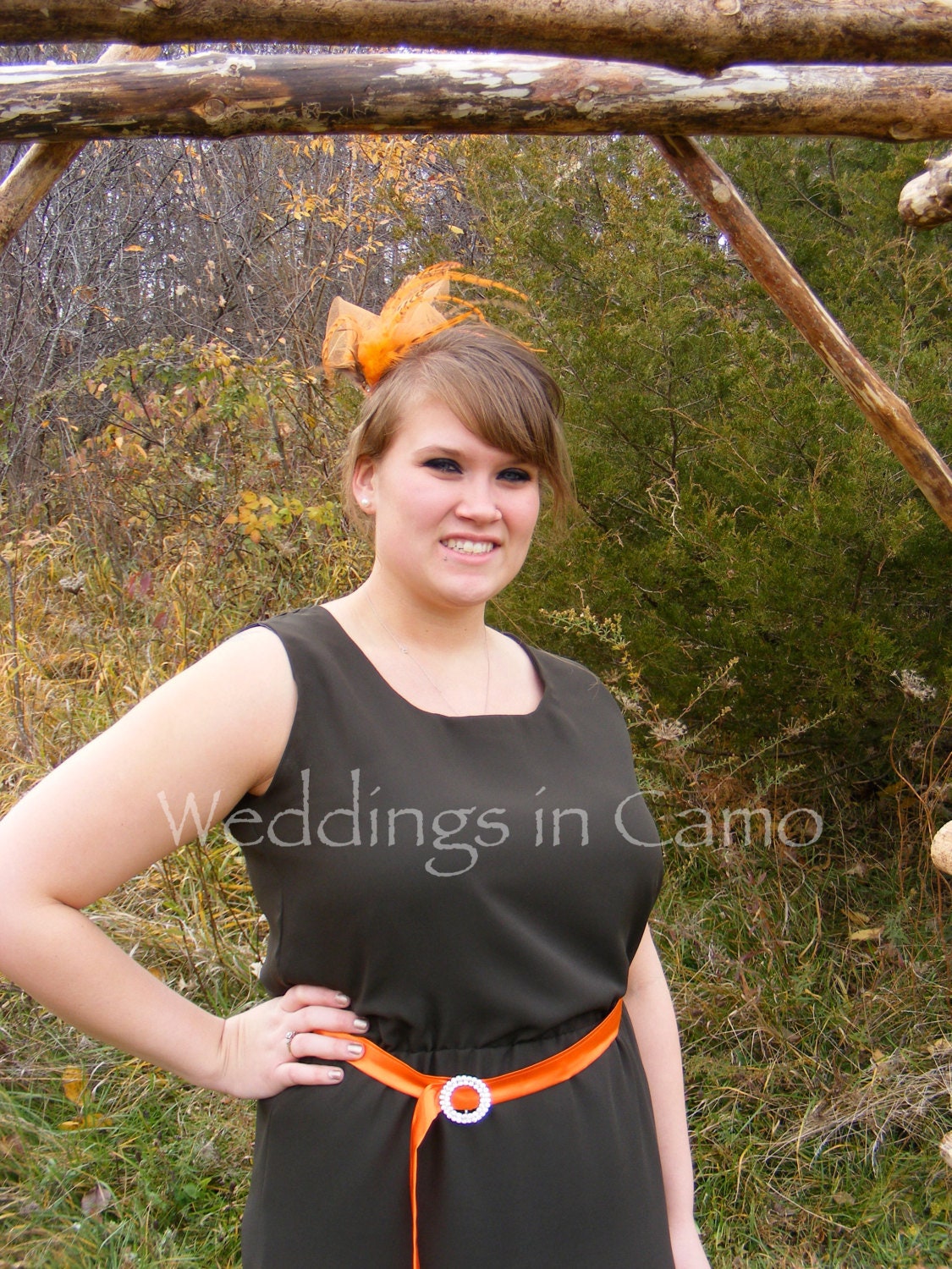 open lace back dress New Camo & Orange Dress 8 main image 0