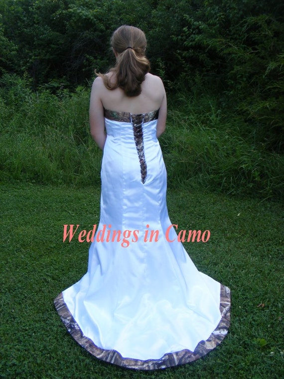CAMO Wedding Dress Corset Back CHOOSE Your Colors Etsy Canada