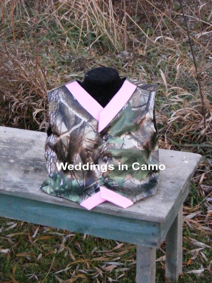 MENS CAMO Vest Two-tone trim Custom Made