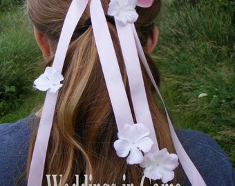 HAIR BOW with FLOWERS your color choice