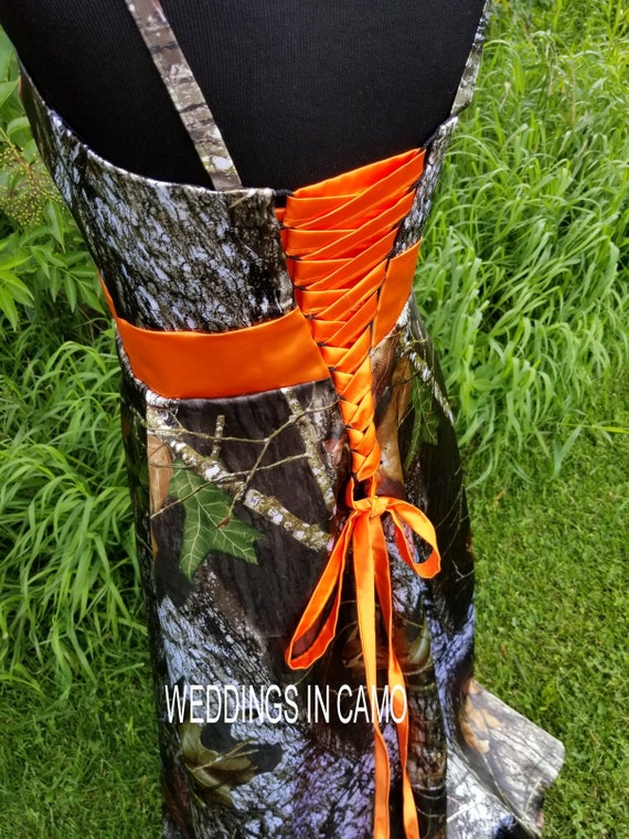 CORSET TIES in CAMO colors to add to your Traditional wedding dress