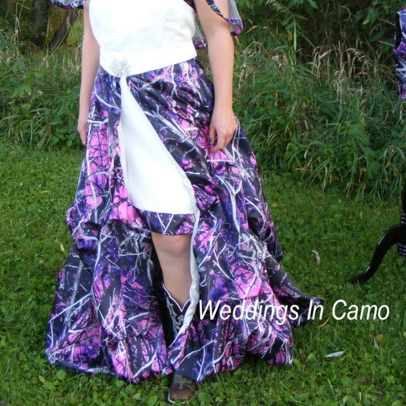 CAMO short dress with Pickup overskirt SIZES 2 to 18