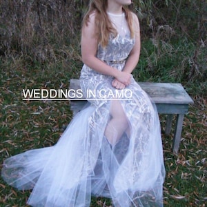 COUNTRY Wedding Dress CAMO and lace dress