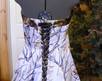 CAMO CORSET TIES +camo Wedding Dress+camo Prom Dress - Etsy