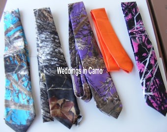 CAMO Krawatte ALLE FARBEN Männer und Jungen Camouflage Krawatten Clip mit verstellbarem Nackenband