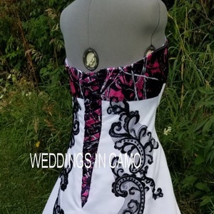 pink camouflage wedding dresses Carrafina 16 Camouflage Realtree Camo Pink Formal Dress Tulle Lining  Flowers New