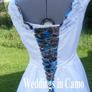 CAMO CORSET TIES +Camo wedding dress+camo prom dress