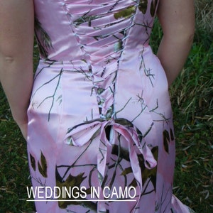 CAMO Wedding Dress CORSET with pickups SIZES 2 to 14