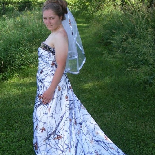 long camo bridesmaid dresses CAMO Bridesmaid dress with color accents main image 0