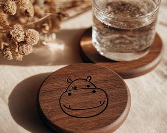 Minimalist Solid Wood Drink Coasters – Warm Rustic Home & Coffee Table Decor