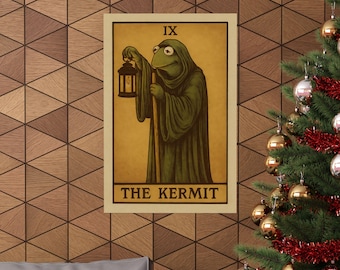 Kermit Tarot Parody | Frog Hermit Digital Download Wall Art