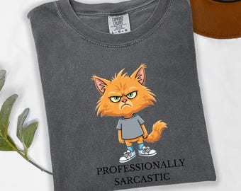 Sarcastic Cat Graphic Tee - Funny Introvert Shirt
