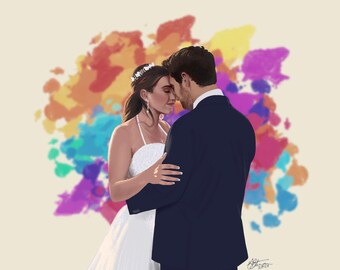 Custom Hand-Drawn Digital Portrait as a High-Resolution File