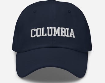 Columbia University Varsity Hat – Embroidered Vintage Dad Cap, Adjustable Snapback, Unisex College Alumni Gift