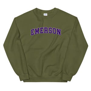 Emerson College Vintage Design Logo Crewneck Sweatshirt