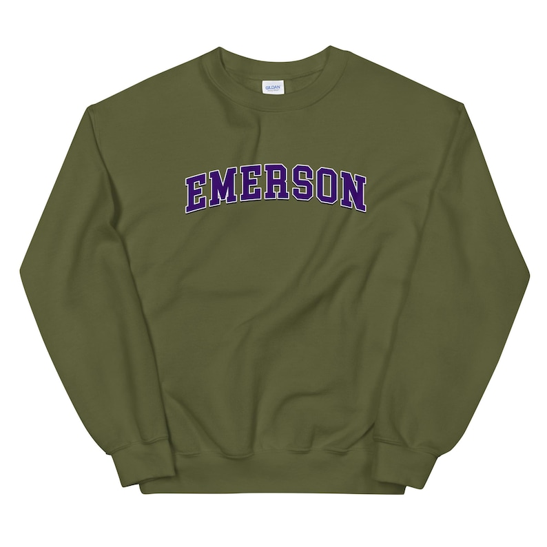 Emerson College Vintage Design Logo Crewneck Sweatshirt