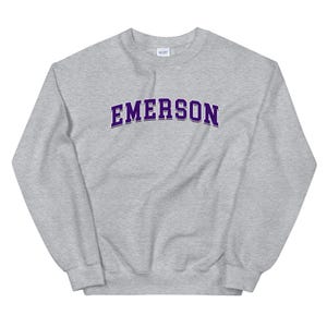 Emerson College Vintage Design Logo Crewneck Sweatshirt