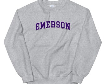 Emerson College Vintage Design Logo Crewneck Sweatshirt